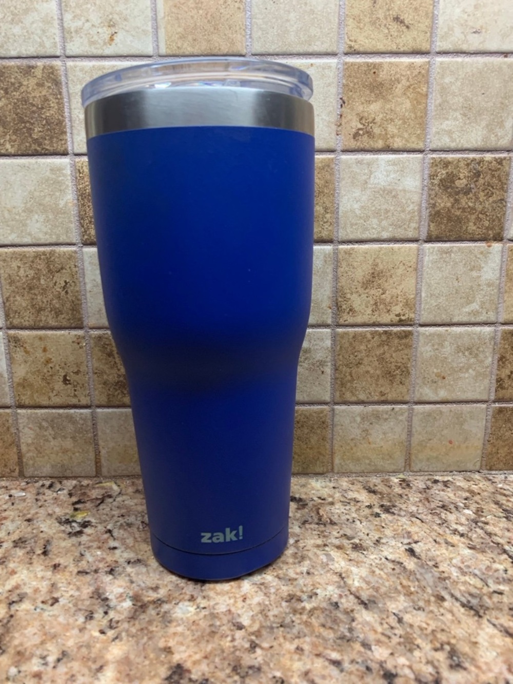 “Zak” 30oz. double-walled stainless steel vacuum insulated tumbler blue color.